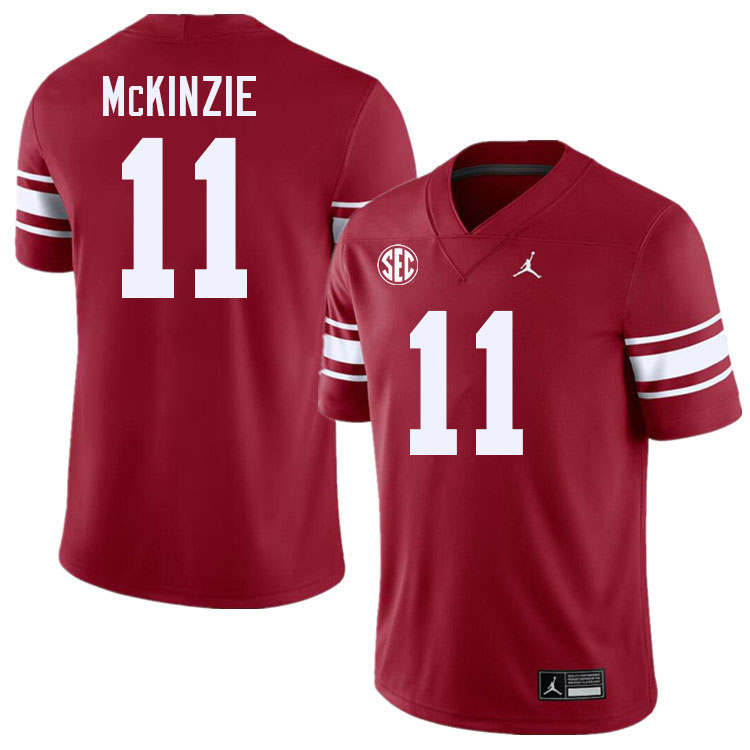 #11 Kobie McKinzie Oklahoma Sooners 2024 SEC Conference College Football Jerseys-Throwback